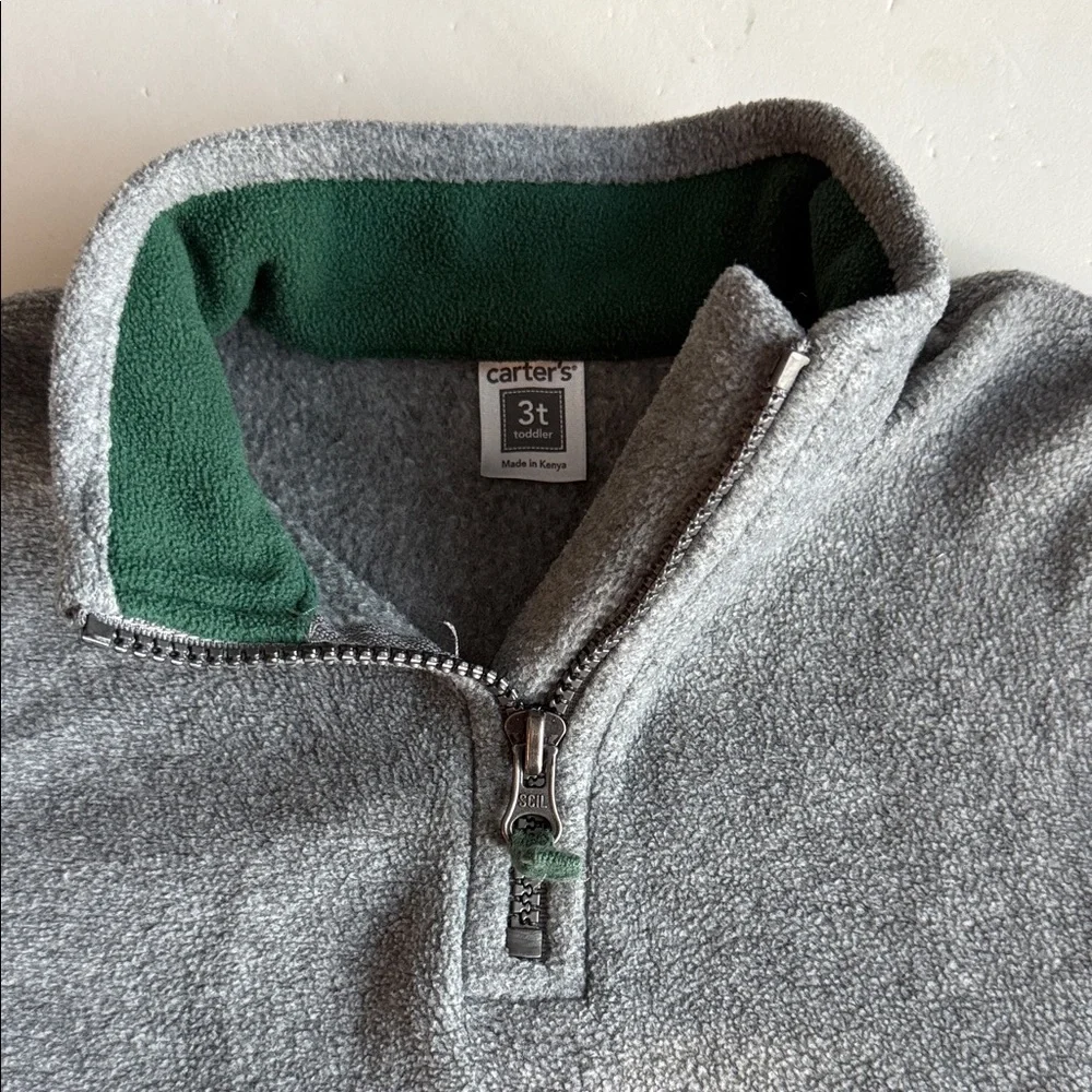 Carter’s Fleece Quarter-Zip Pullover Gray Boys 3T